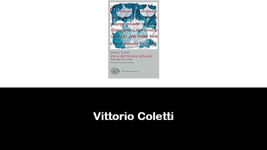 libri di Vittorio Coletti